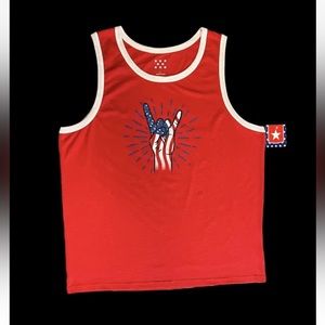 Men’s Sleeveless Top Americana Tank Size L